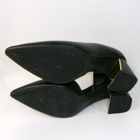 Jones New York Black Candora Block Heels w/ Gold Accents 7.5 - Picture 6 of 6